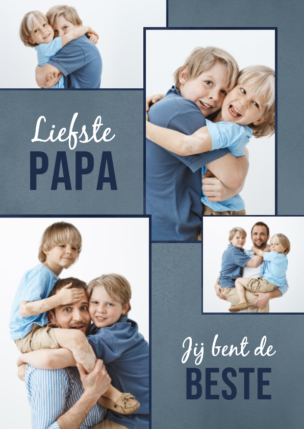 Fotokaart liefste papa modern fijne vaderdag - Fotokaarten Fotokaarten - Fotokaart liefste papa modern fijne vaderdag