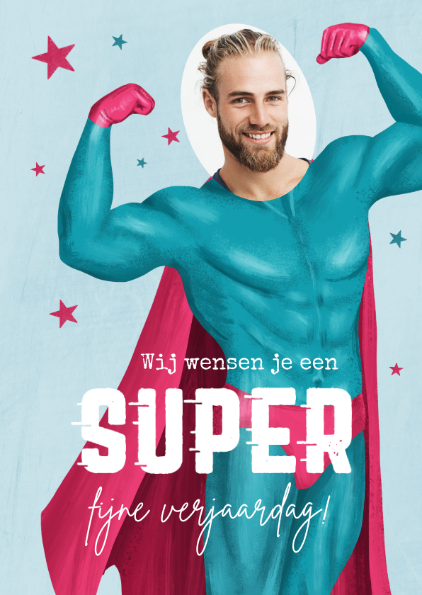 Fotokaarten - Fotokaart man humor superman foto