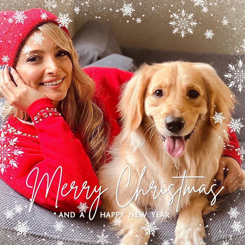 Fotokaart met winter sneeuw & merry christmas - Fotokaarten Fotokaarten - Fotokaart met winter sneeuw & merry christmas