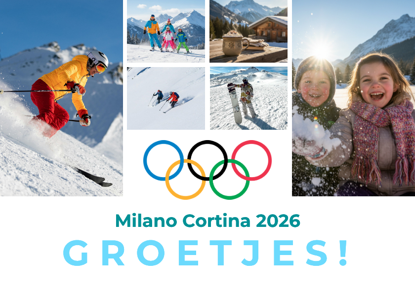 Fotokaart Olympia Milano Cortina 2026 - Fotokaarten Fotokaarten - Fotokaart Olympia Milano Cortina 2026