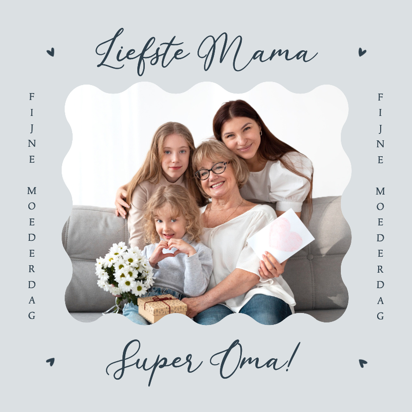 Fotokaart oma moeder mama super fotokaart stijlvol - Fotokaarten Fotokaarten - Fotokaart oma moeder mama super fotokaart stijlvol