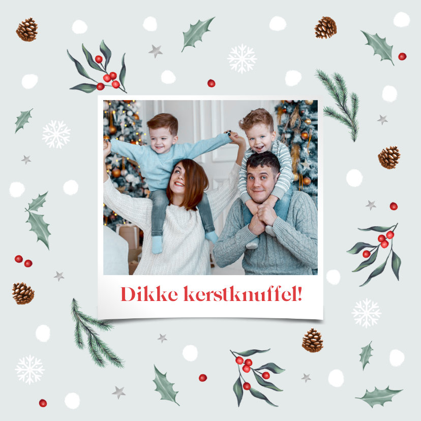 Fotokaart winter thema foto sterren sneeuw takjes - Fotokaarten Fotokaarten - Fotokaart winter thema foto sterren sneeuw takjes
