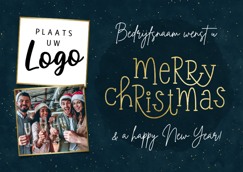 Fotokaart zakelijk met typografie en foto's - Fotokaarten Fotokaarten - Fotokaart zakelijk met typografie en foto's