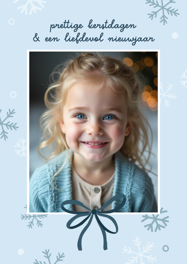 Fotokaartje sneeuwvlokjes lichtblauw wintersfeer - Fotokaarten Fotokaarten - Fotokaartje sneeuwvlokjes lichtblauw wintersfeer