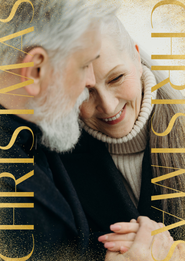 Fotokaarten - Klassieke fotokaart met klassiek typografie christmas