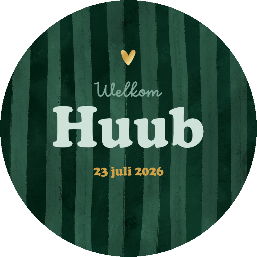 Cirkelkaart geboortekaartje stoer gestreept hip groen - Geboortekaartjes Geboortekaartjes - Cirkelkaart geboortekaartje stoer gestreept hip groen