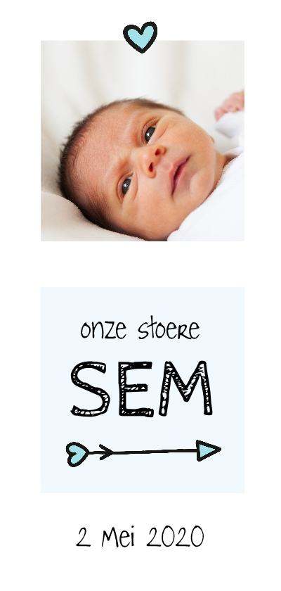 Geboorte beschuitklok voor een jongen langwerpige kaart - Geboortekaartjes Geboortekaartjes - Geboorte beschuitklok voor een jongen langwerpige kaart