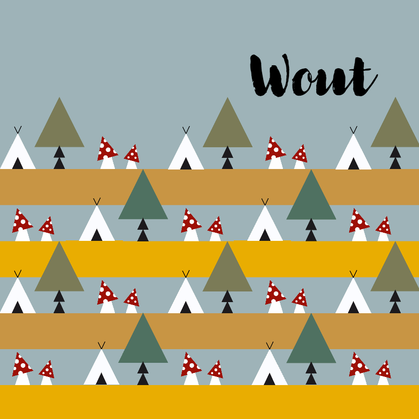 Geboorte jongen bos thema 2 - Geboortekaartjes Geboortekaartjes - Geboorte jongen bos thema 2