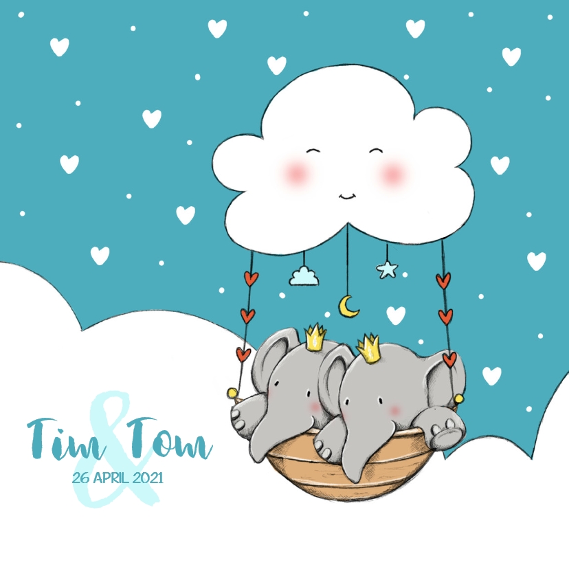Geboorte tweeling Tim en Tom IH - Geboortekaartjes Geboortekaartjes - Geboorte tweeling Tim en Tom IH
