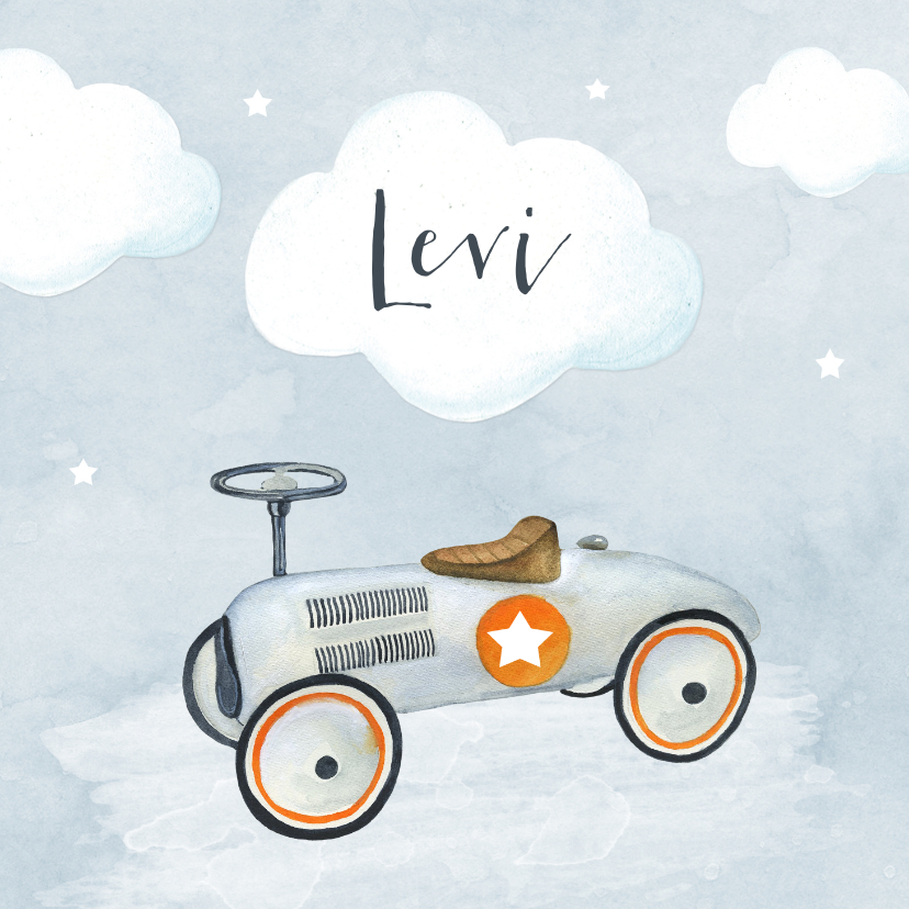 Geboorte vintage auto - Geboortekaartjes Geboortekaartjes - Geboorte vintage auto