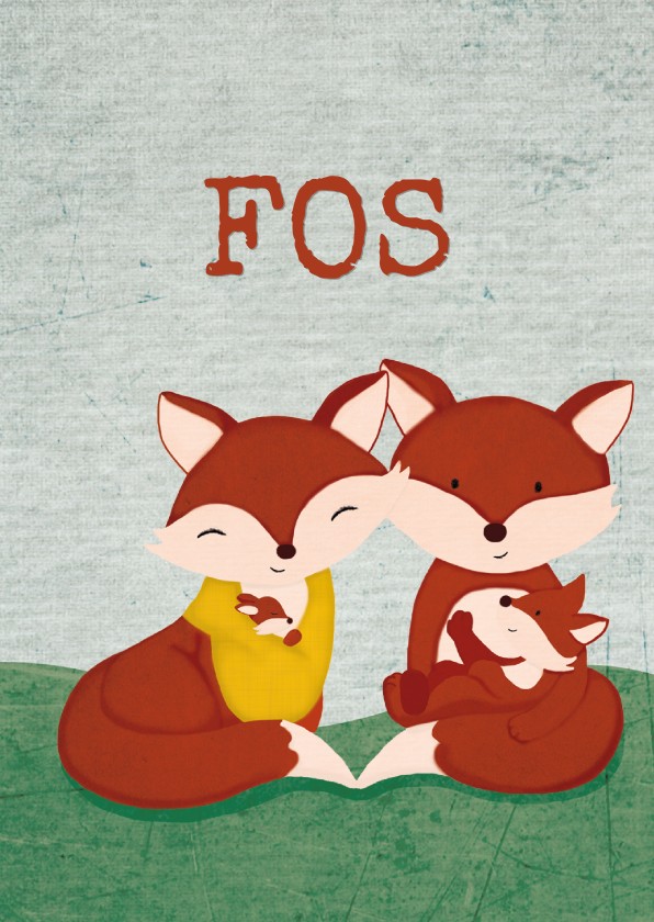 Geboortekaart familie vos - Geboortekaartjes Geboortekaartjes - Geboortekaart familie vos