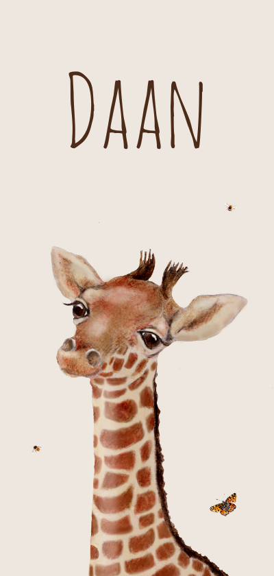 Geboortekaartjes - Geboortekaart Lieve kleine giraffe