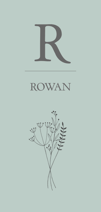 Geboortekaartjes - Geboortekaartje botanical illustratie letter jongen
