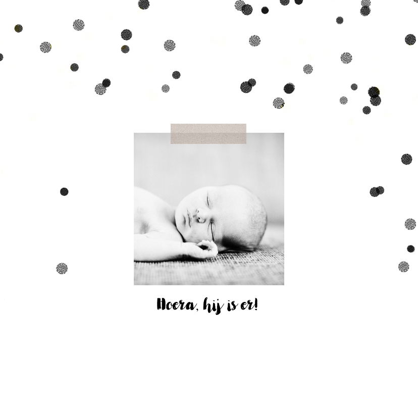 Geboortekaartje confetti foto - Geboortekaartjes Geboortekaartjes - Geboortekaartje confetti foto