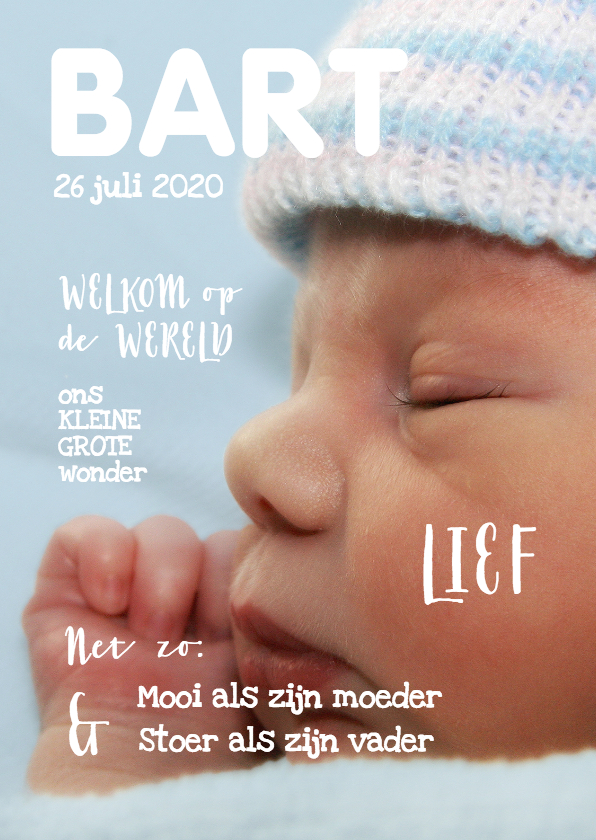 Geboortekaartje cover magazine 1 - OT - Geboortekaartjes Geboortekaartjes - Geboortekaartje cover magazine 1 - OT