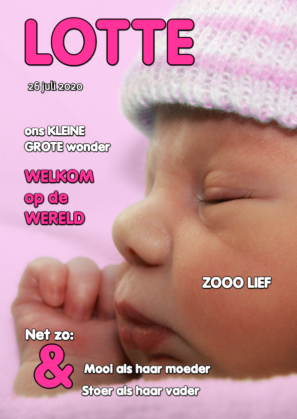 Geboortekaartje cover - OTTI - Geboortekaartjes Geboortekaartjes - Geboortekaartje cover - OTTI