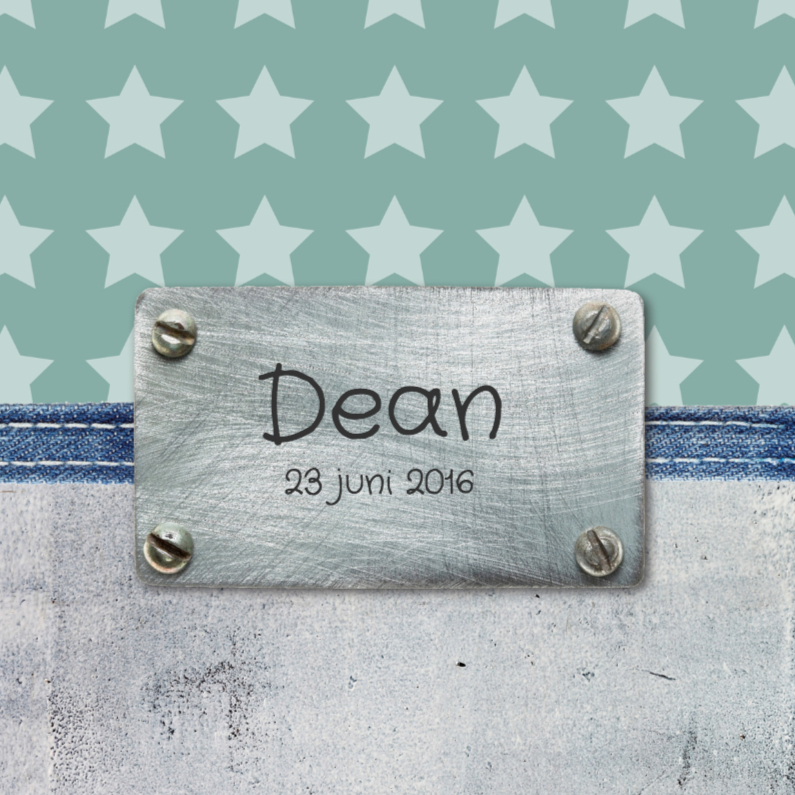 Geboortekaartjes - Geboortekaartje Dean