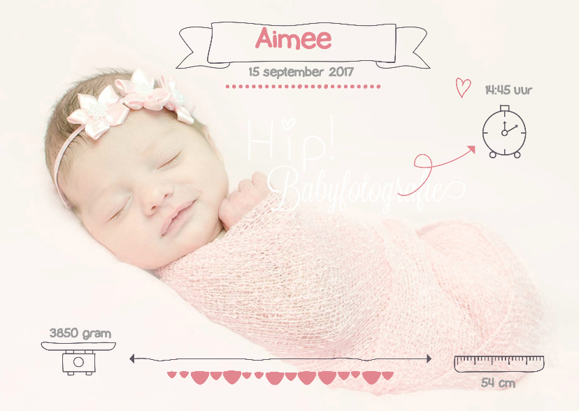 Geboortekaartje Foto Aimee - Geboortekaartjes Geboortekaartjes - Geboortekaartje Foto Aimee