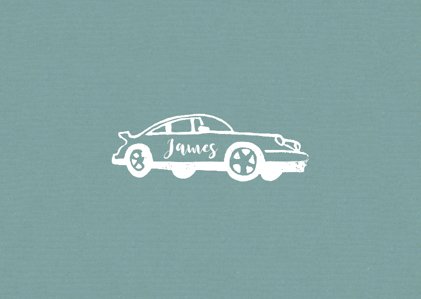 Geboortekaartje jongen porsche auto - Geboortekaartjes Geboortekaartjes - Geboortekaartje jongen porsche auto
