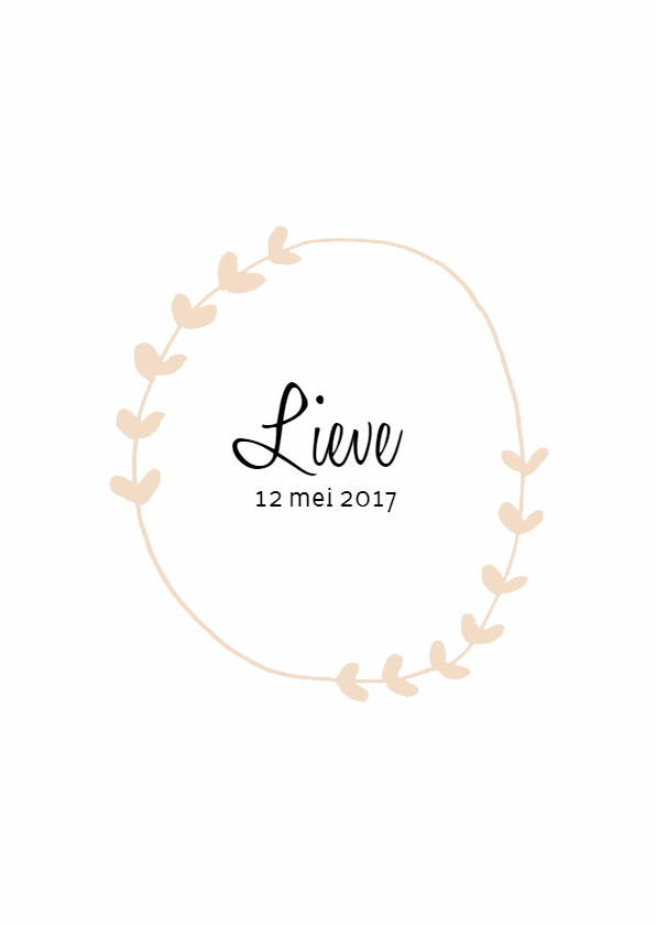 Geboortekaartje Lieve - HM - Geboortekaartjes Geboortekaartjes - Geboortekaartje Lieve - HM
