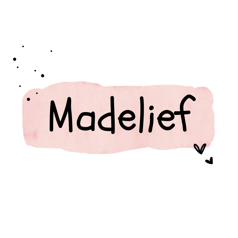 Geboortekaartje | Meisje, lief en simpel - Geboortekaartjes Geboortekaartjes - Geboortekaartje | Meisje, lief en simpel