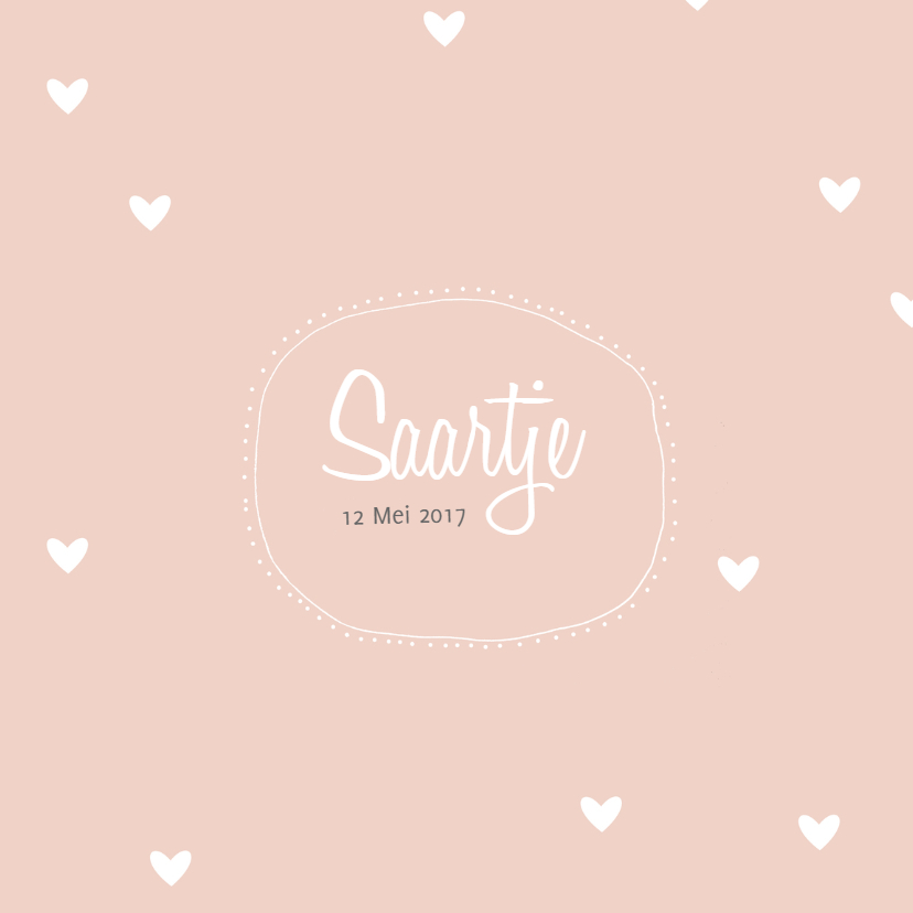 Geboortekaartje Saartje - HM - Geboortekaartjes Geboortekaartjes - Geboortekaartje Saartje - HM