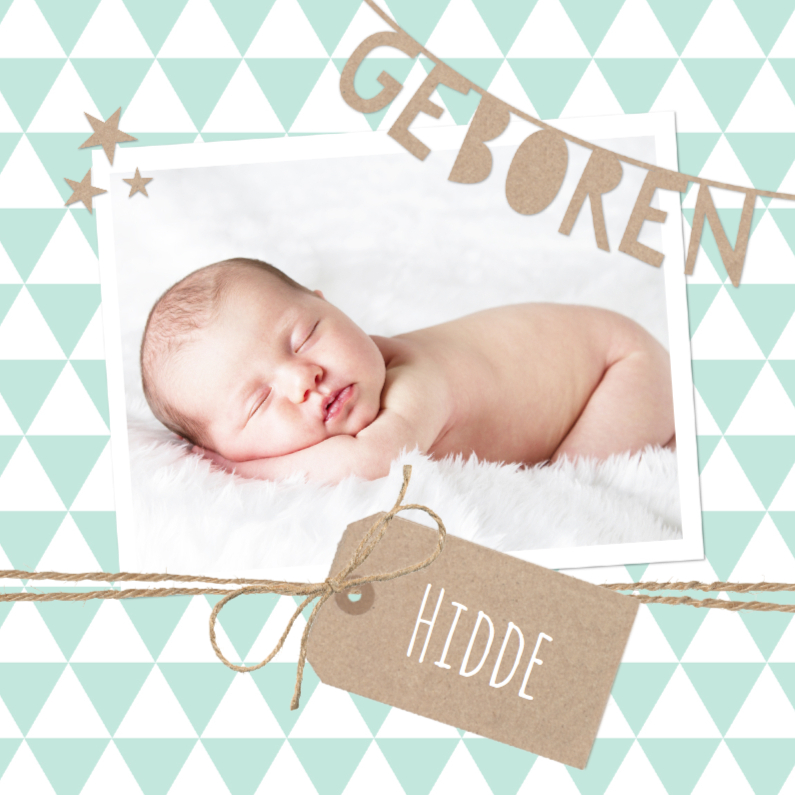 Geboortekaartje Slinger Geboren - Geboortekaartjes Geboortekaartjes - Geboortekaartje Slinger Geboren