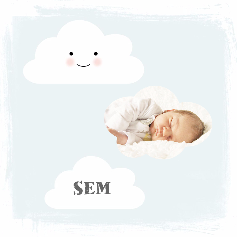 Geboortekaartje Wolk 1 - WW - Geboortekaartjes Geboortekaartjes - Geboortekaartje Wolk 1 - WW