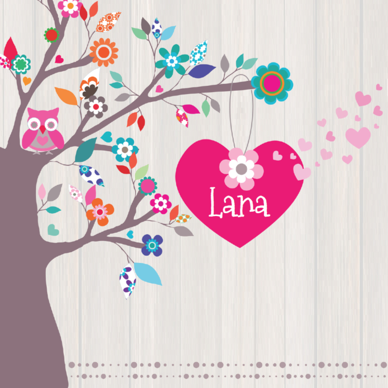 Hip Geboortekaartje Boom Lana - Geboortekaartjes Geboortekaartjes - Hip Geboortekaartje Boom Lana