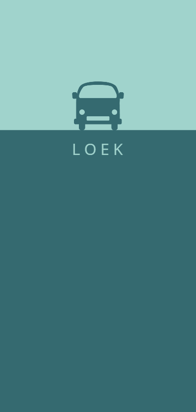 Minimalistische geboortekaart met silhouet autobus - Geboortekaartjes Geboortekaartjes - Minimalistische geboortekaart met silhouet autobus