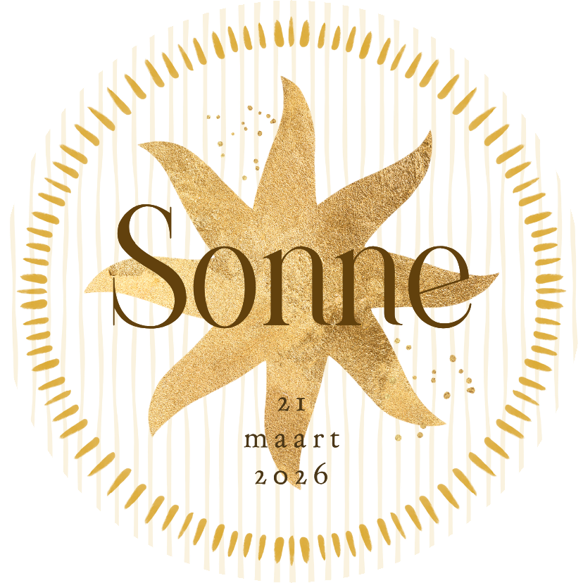 Origineel geboortekaartje boog zon goud streepjes - Geboortekaartjes Geboortekaartjes - Origineel geboortekaartje boog zon goud streepjes