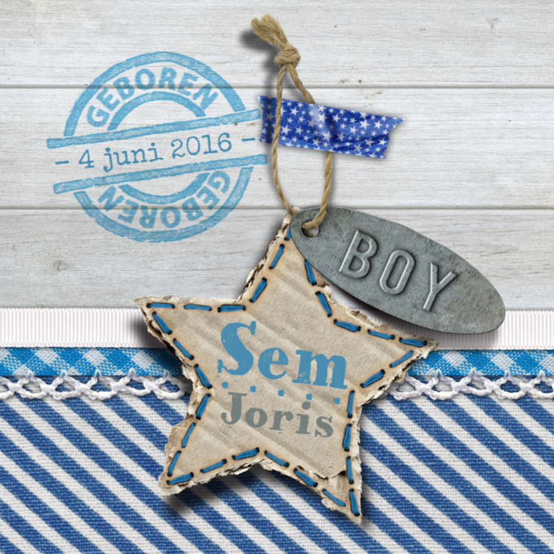 YVON geboorte jongen hout - Geboortekaartjes Geboortekaartjes - YVON geboorte jongen hout