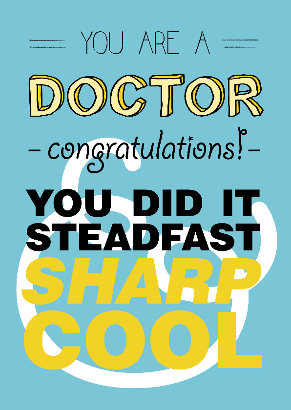 Congrats met je promotie DOCTOR! you DID it - COOL - Geslaagd kaarten Geslaagd kaarten - Congrats met je promotie DOCTOR! you DID it - COOL