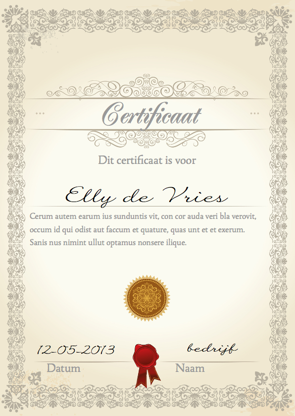 Felicitatie kaart invullen als certificaat - Geslaagd kaarten Geslaagd kaarten - Felicitatie kaart invullen als certificaat