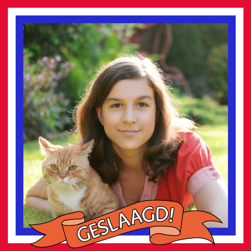 Felicitatiekaart geslaagd met eigen foto - Geslaagd kaarten Geslaagd kaarten - Felicitatiekaart geslaagd met eigen foto