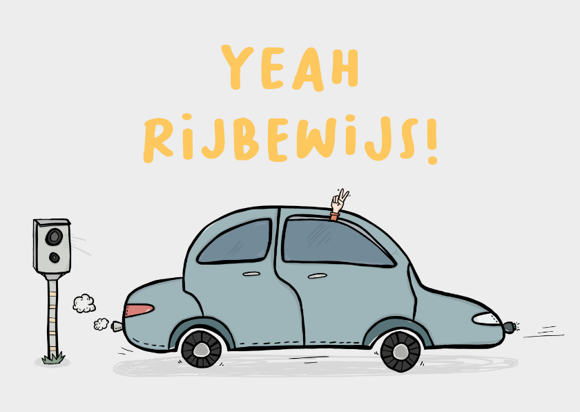 Geslaagd kaarten - Felicitatiekaart Yeah rijbewijs!