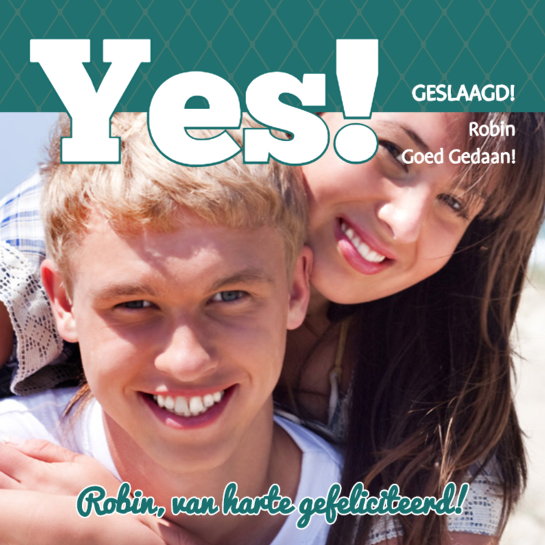 Foto 4kant Geslaagd! - BK - Geslaagd kaarten Geslaagd kaarten - Foto 4kant Geslaagd! - BK