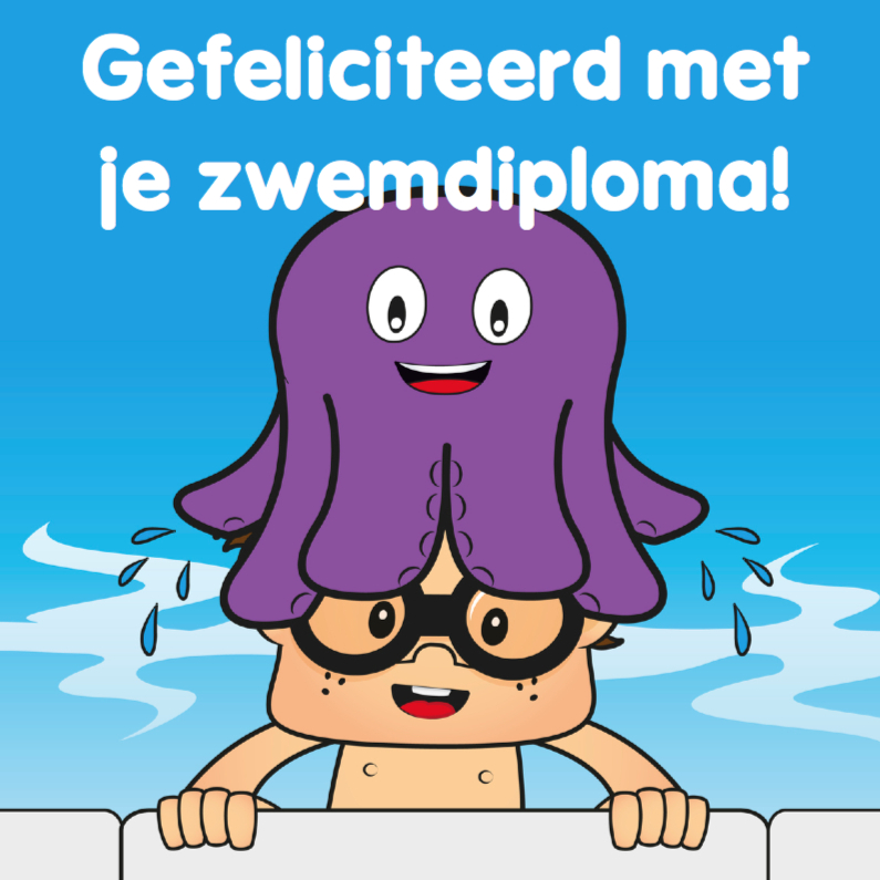 Gefeliciteerd zwemdiploma A B C 14 - Geslaagd kaarten Geslaagd kaarten - Gefeliciteerd zwemdiploma A B C 14