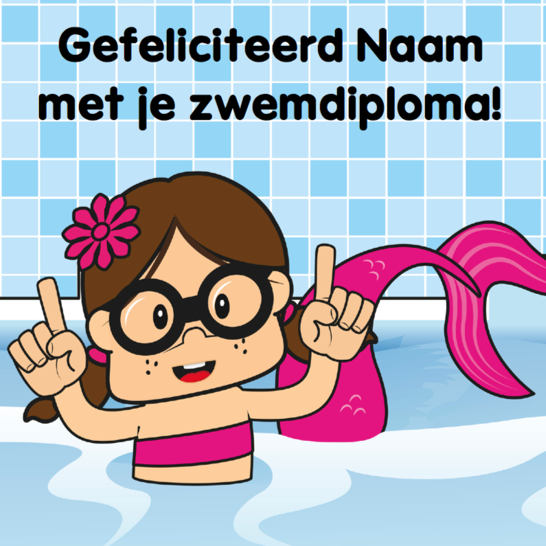 Gefeliciteerd zwemdiploma A B C 44 - Geslaagd kaarten Geslaagd kaarten - Gefeliciteerd zwemdiploma A B C 44