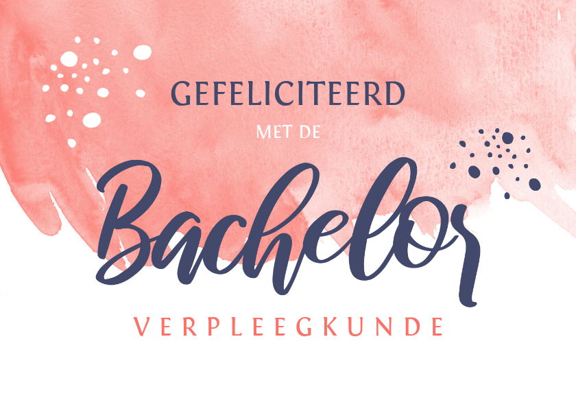 Geslaagd kaarten - Geslaagd Bachelor met naam studie