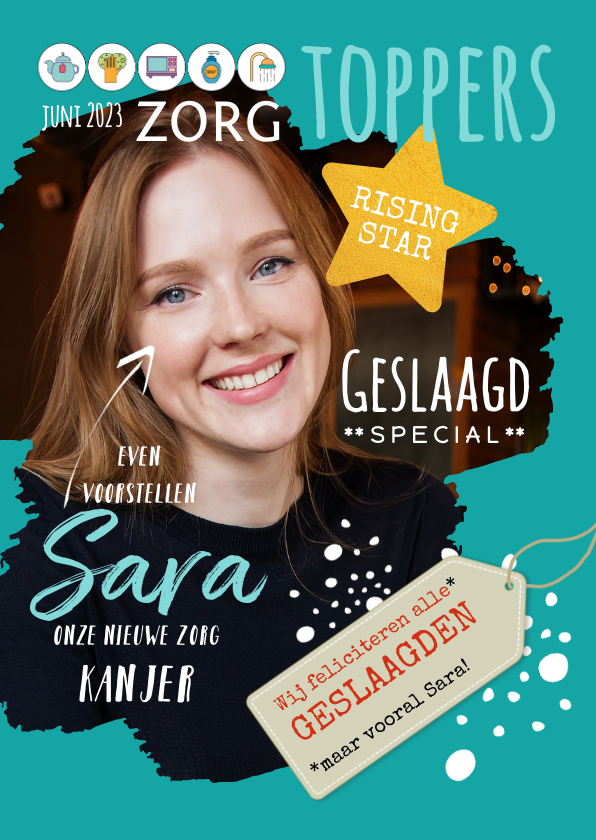Geslaagd Cover opleiding in de zorg - Geslaagd kaarten Geslaagd kaarten - Geslaagd Cover opleiding in de zorg