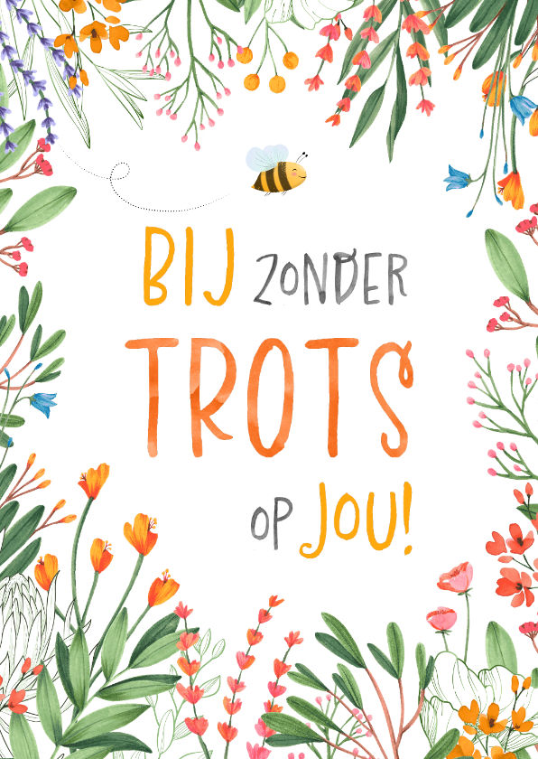 Geslaagd kaarten - Geslaagd kaart botanisch BIJzonder trots op jou