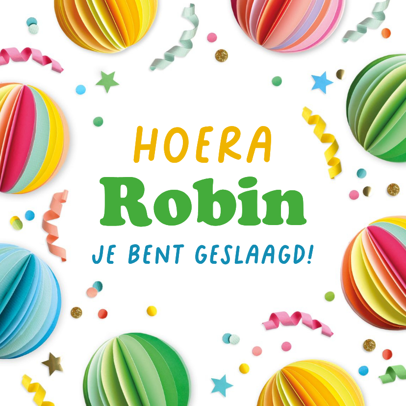 Geslaagd kaart confetti en feestversiering - Geslaagd kaarten Geslaagd kaarten - Geslaagd kaart confetti en feestversiering