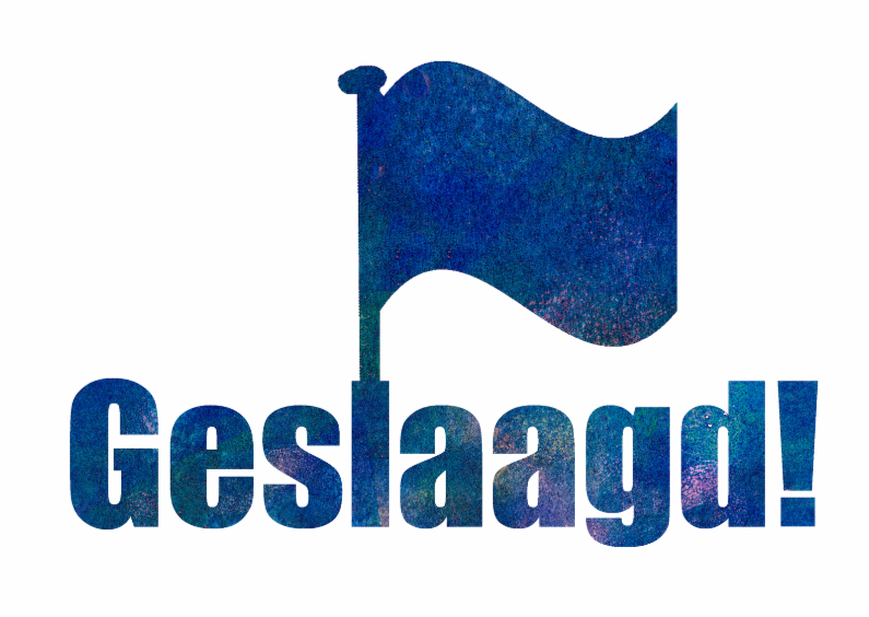 Geslaagd kaart met vlag - Geslaagd kaarten Geslaagd kaarten - Geslaagd kaart met vlag