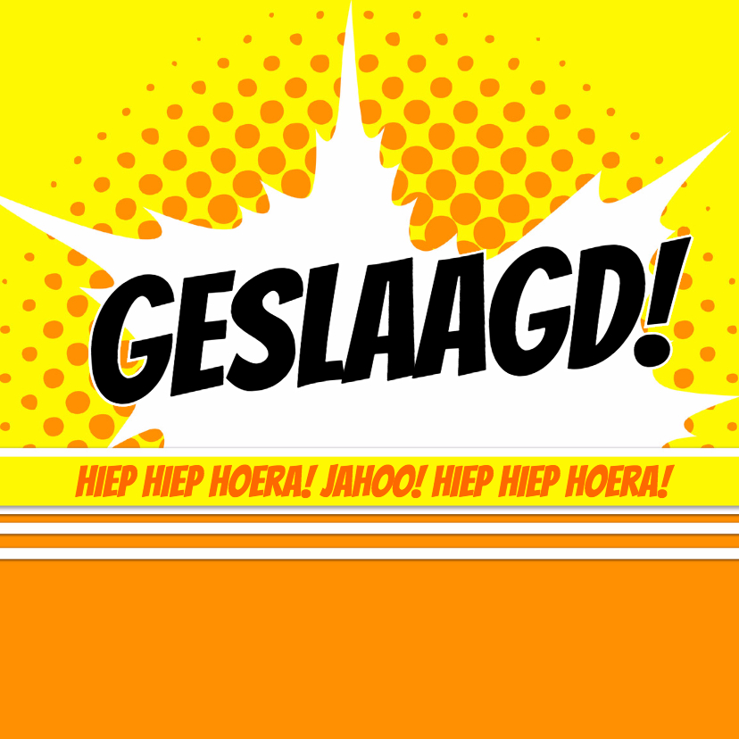 Geslaagd Knalgeel Oranje - BK - Geslaagd kaarten Geslaagd kaarten - Geslaagd Knalgeel Oranje - BK