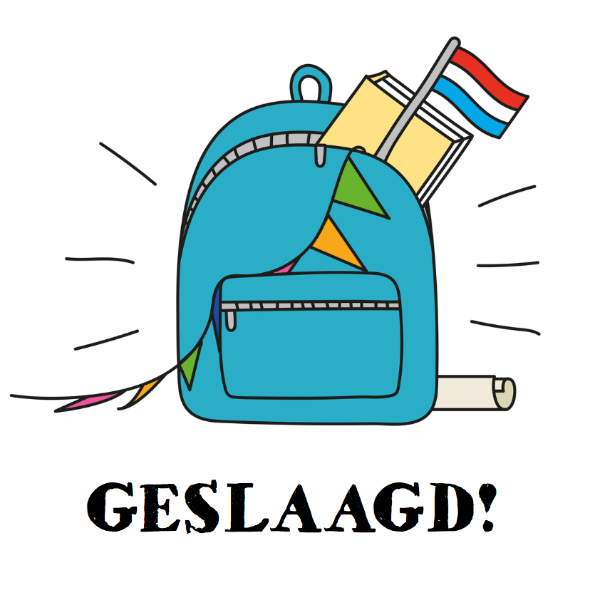Geslaagd Rugzak - Geslaagd kaarten Geslaagd kaarten - Geslaagd Rugzak