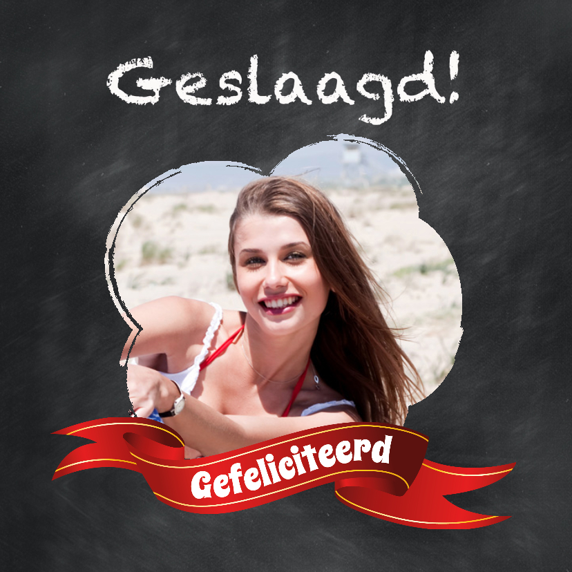 Geslaagdkaart schoolbord gefeliciteerd - Geslaagd kaarten Geslaagd kaarten - Geslaagdkaart schoolbord gefeliciteerd