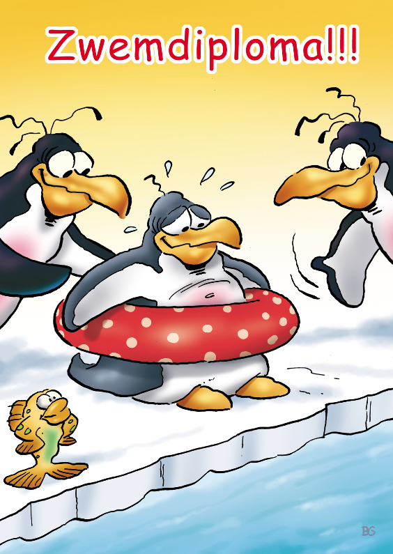 penguins zwemdiploma 1zwemband - Geslaagd kaarten Geslaagd kaarten - penguins zwemdiploma 1zwemband