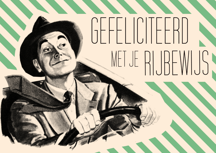 Rijbewijs Vintage - Geslaagd kaarten Geslaagd kaarten - Rijbewijs Vintage