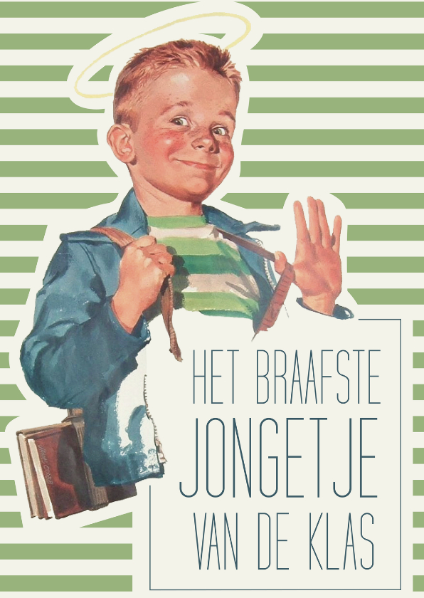 Vintage braafste jongetje - Geslaagd kaarten Geslaagd kaarten - Vintage braafste jongetje